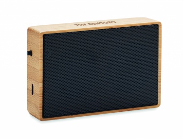 Logotrade corporate gifts photo of: Solar bamboo wireless speaker