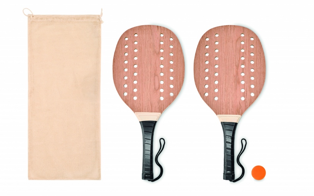 Logo trade promotional items picture of: Rosewood beach tennis set