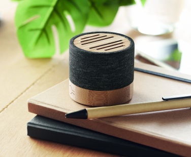 Logo trade promotional product photo of: Bamboo RPET wireless speaker