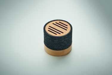 Logotrade promotional item image of: Bamboo RPET wireless speaker