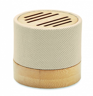 Logotrade promotional products photo of: Bamboo RPET wireless speaker