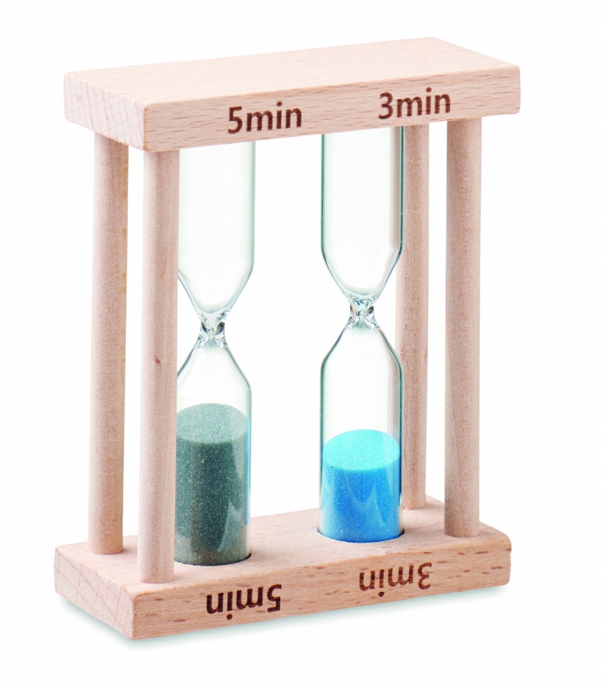 Logotrade promotional merchandise image of: Set of 2 wooden sand timers