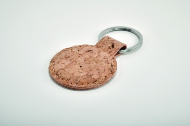 Logotrade promotional giveaway picture of: Round cork key ring Mikkeli