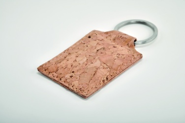 Logo trade promotional product photo of: Rectangular cork key ring