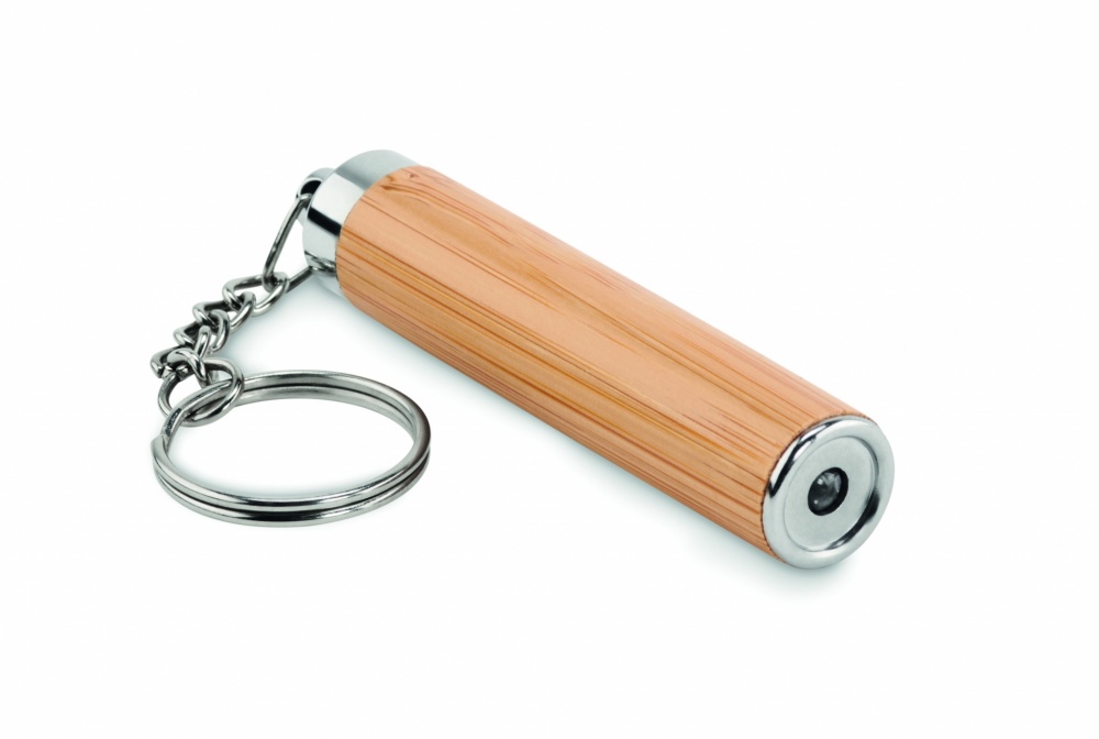 Logo trade business gifts image of: Mini bamboo torch with keyring