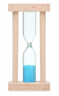 Logo trade advertising products image of: Wooden sand timer 3 minutes