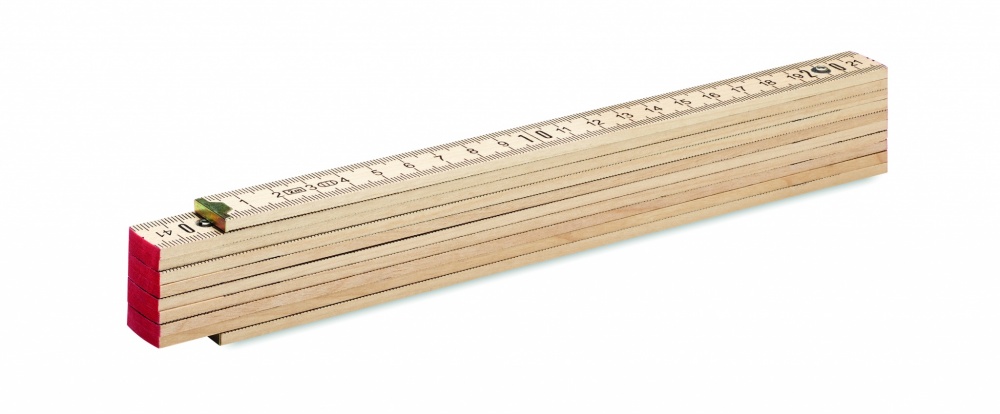 Logo trade corporate gifts image of: Carpenter ruler in wood 2m