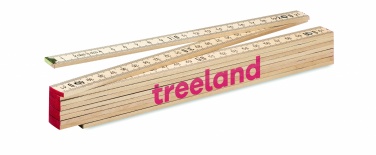 Logo trade promotional items image of: Carpenter ruler in wood 2m