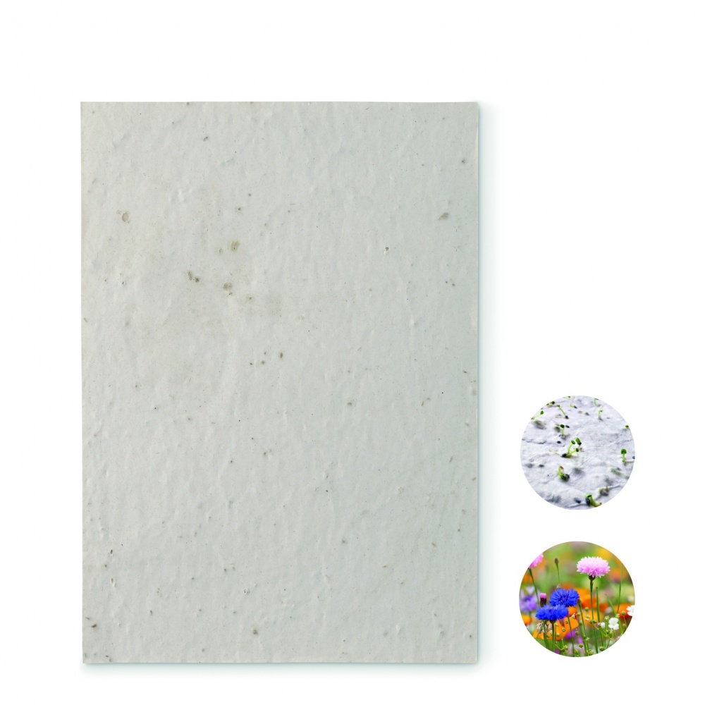 Logo trade promotional products picture of: A5 wildflower seed paper sheet