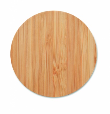 Logo trade advertising products image of: Bamboo wireless charger 15W