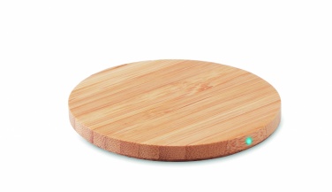 Logotrade promotional merchandise image of: Bamboo wireless charger 15W