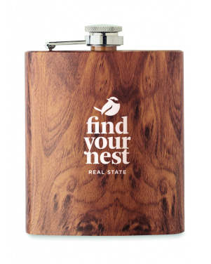 Logo trade corporate gifts image of: Slim hip flask 190 ml