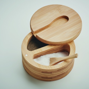 Logo trade corporate gift photo of: Salt and pepper bamboo box