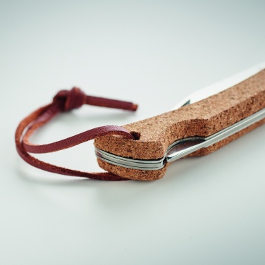 Logo trade promotional merchandise photo of: Foldable knife with cork