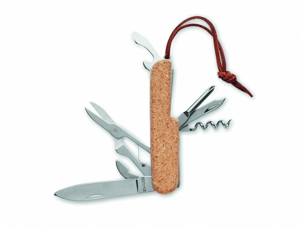 Logo trade promotional merchandise picture of: Multi tool pocket knife cork