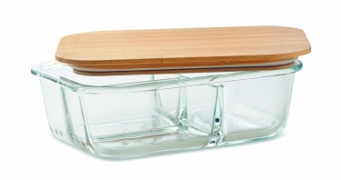 Logotrade promotional item image of: Glass lunch box with bamboo lid