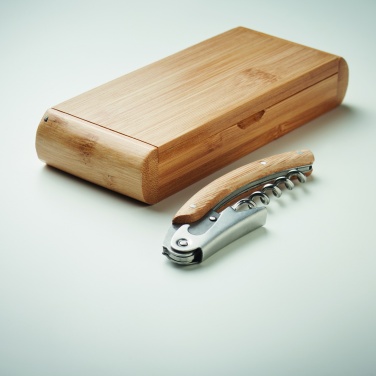 Logo trade promotional merchandise photo of: Waiter's knife in bamboo