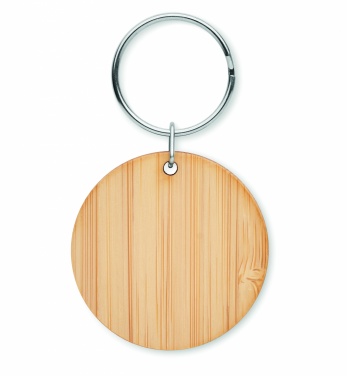 Logotrade business gifts photo of: Round bamboo key ring