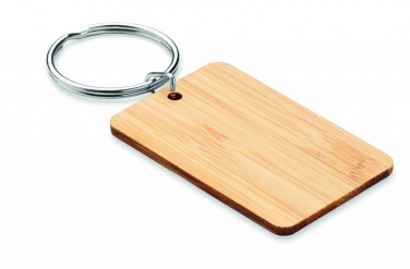 Logotrade promotional product picture of: Rectangular bamboo key ring