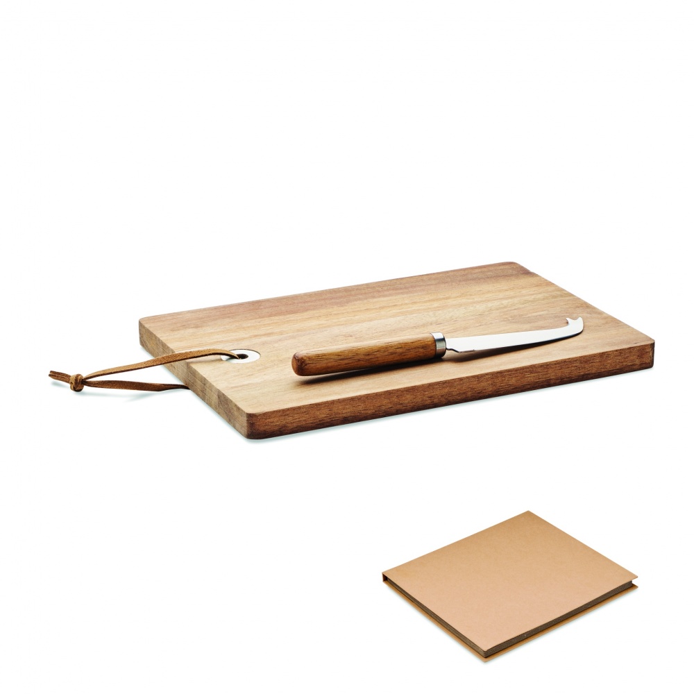 Logotrade promotional product image of: Acacia wood cheese board set