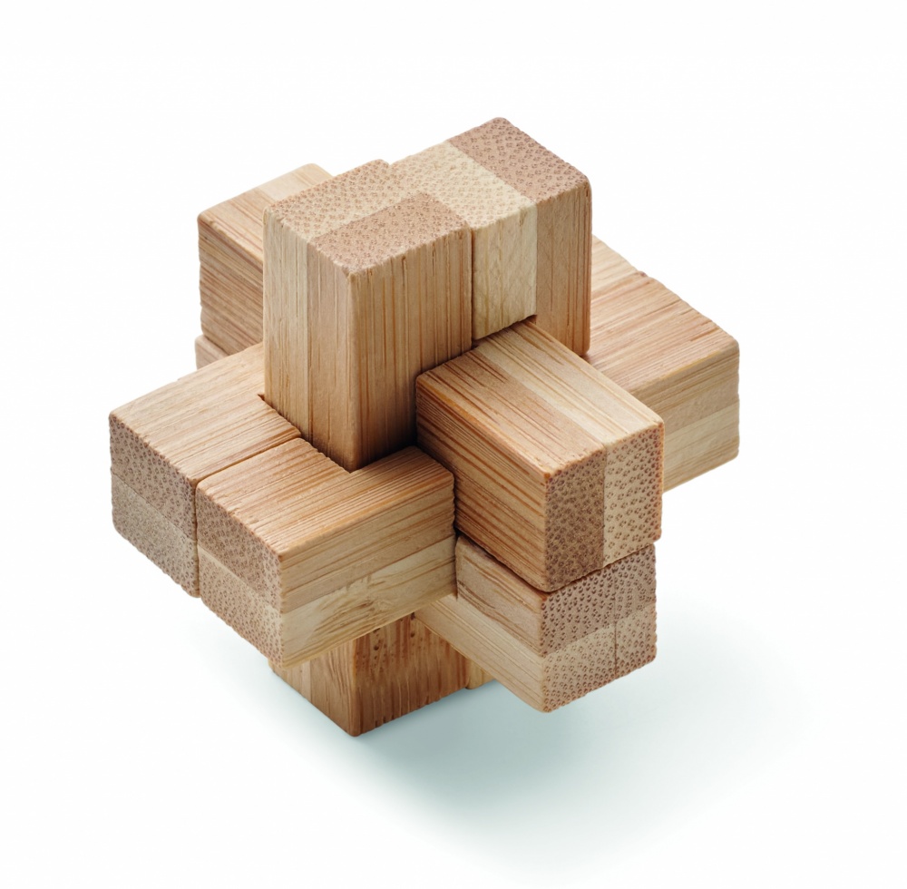 Logotrade promotional item picture of: Bamboo brain teaser puzzle