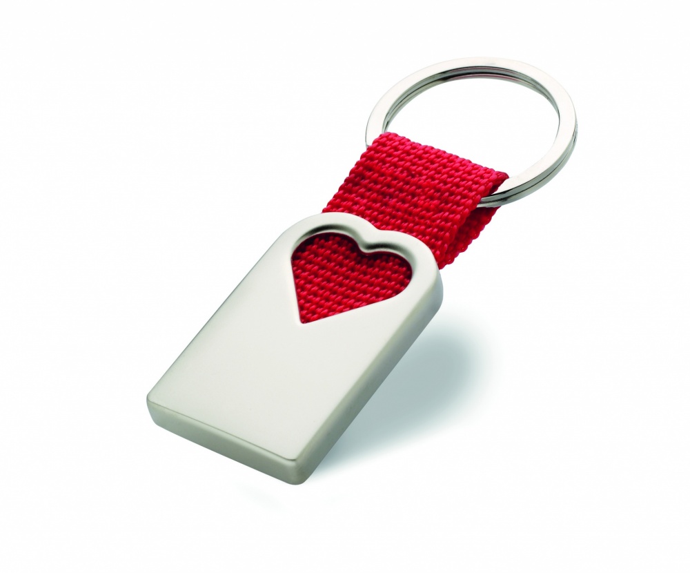 Logo trade promotional product photo of: Heart metal key ring