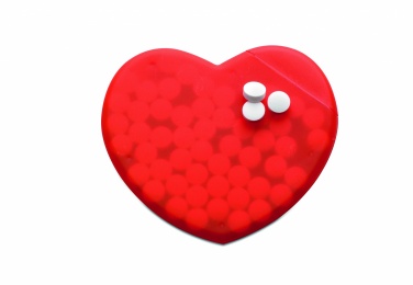 Logo trade promotional merchandise image of: Heart shape peppermint box