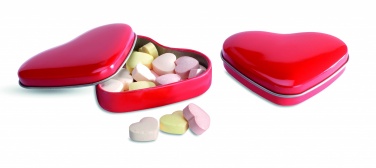 Logotrade promotional merchandise photo of: Heart tin box with candies