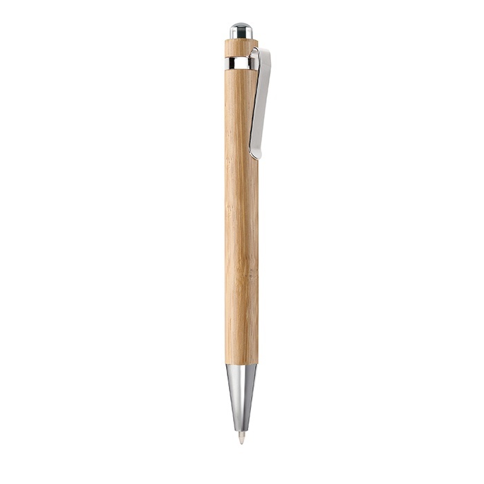 Logo trade business gift photo of: Bamboo automatic ball pen