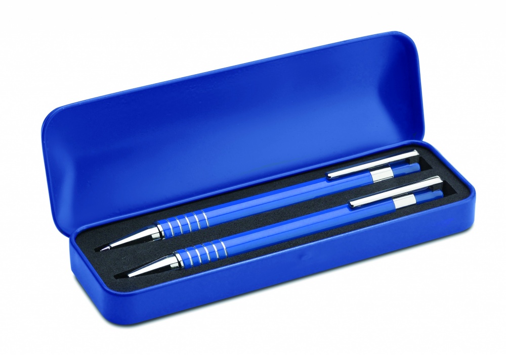 Logotrade advertising product image of: Ball pen set in metal box