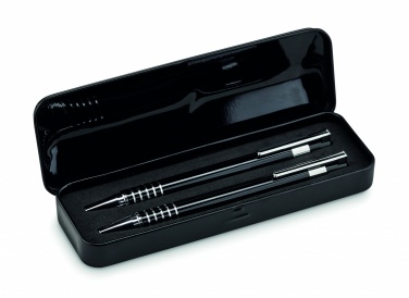 Logo trade corporate gifts picture of: Ball pen set in metal box