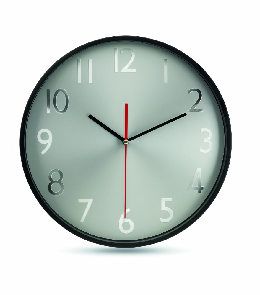 Logotrade advertising product image of: Wall clock w silver background