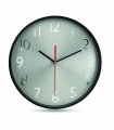 Wall clock w silver background, Black