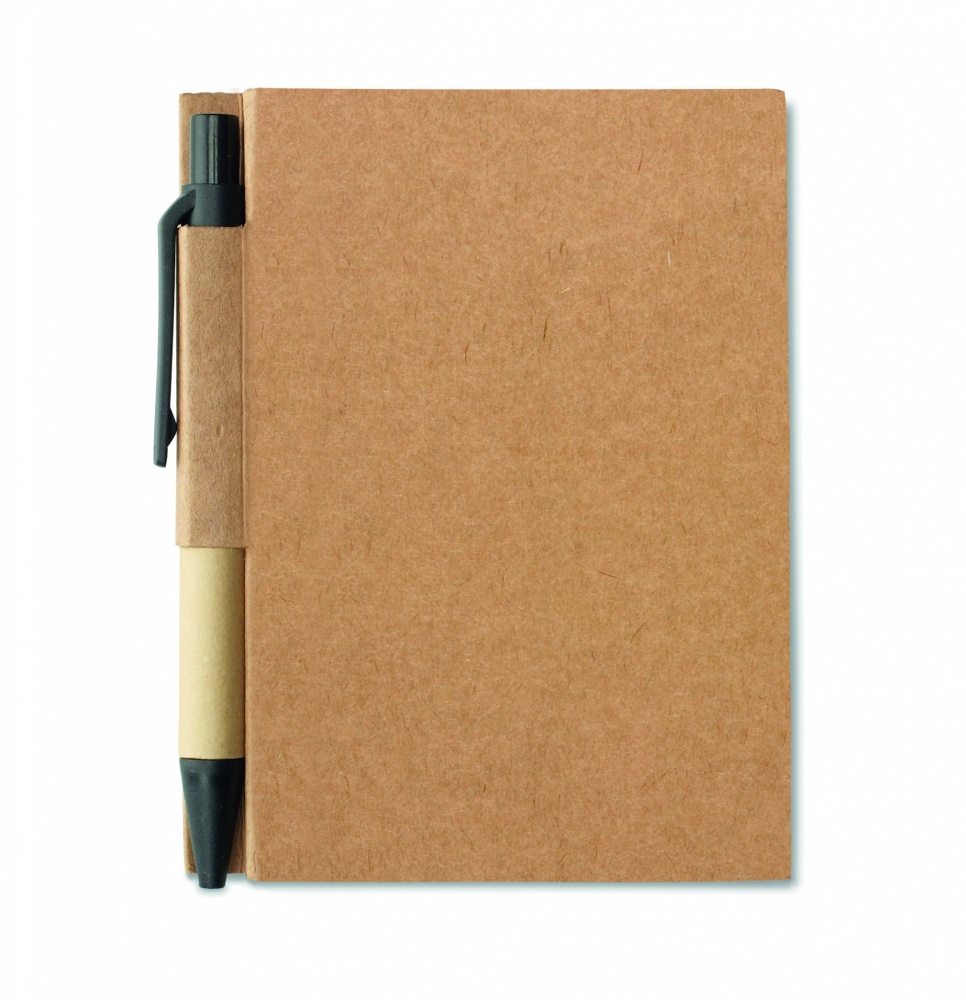 Logo trade business gifts image of: Recycled notebook with pen