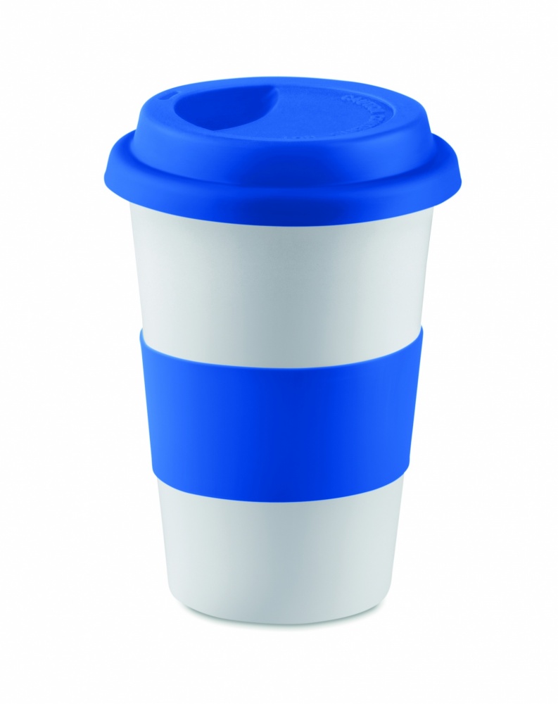 Logo trade advertising products picture of: Ceramic mug w/ lid and sleeve