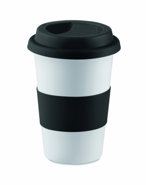 Logo trade promotional items picture of: Ceramic mug w/ lid and sleeve