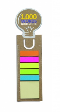 Logo trade business gifts image of: Bookmark with sticky memo pad