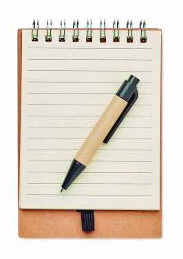 Logo trade promotional giveaways picture of: Notepad with pen and memo pad