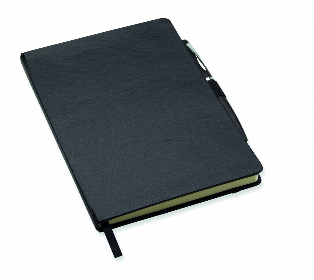 Logo trade promotional gift photo of: A5 notebook with pen 72 lined