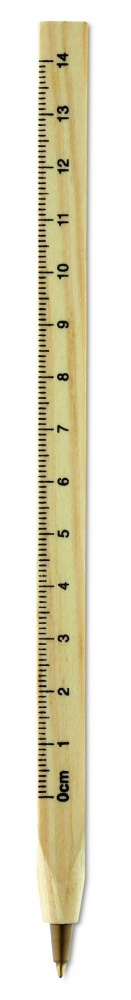 Logo trade business gifts image of: Wooden ruler pen