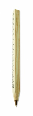 Logotrade promotional products photo of: Wooden ruler pen