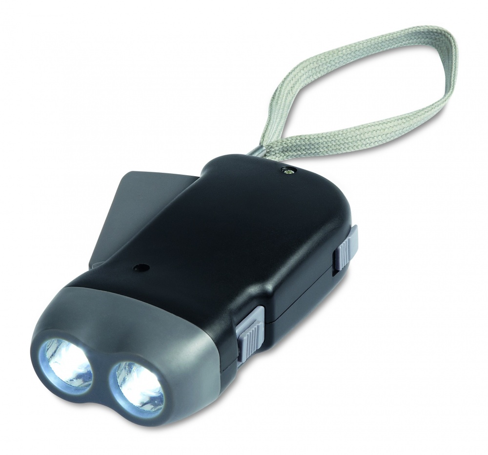 Logo trade promotional merchandise image of: 2 LED dynamo torch