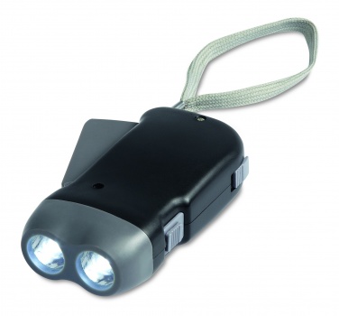 Logo trade promotional gifts picture of: 2 LED dynamo torch