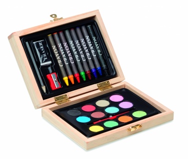 Logotrade business gift image of: Painting set in wooden box