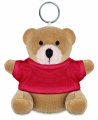 Teddy bear key ring, Red