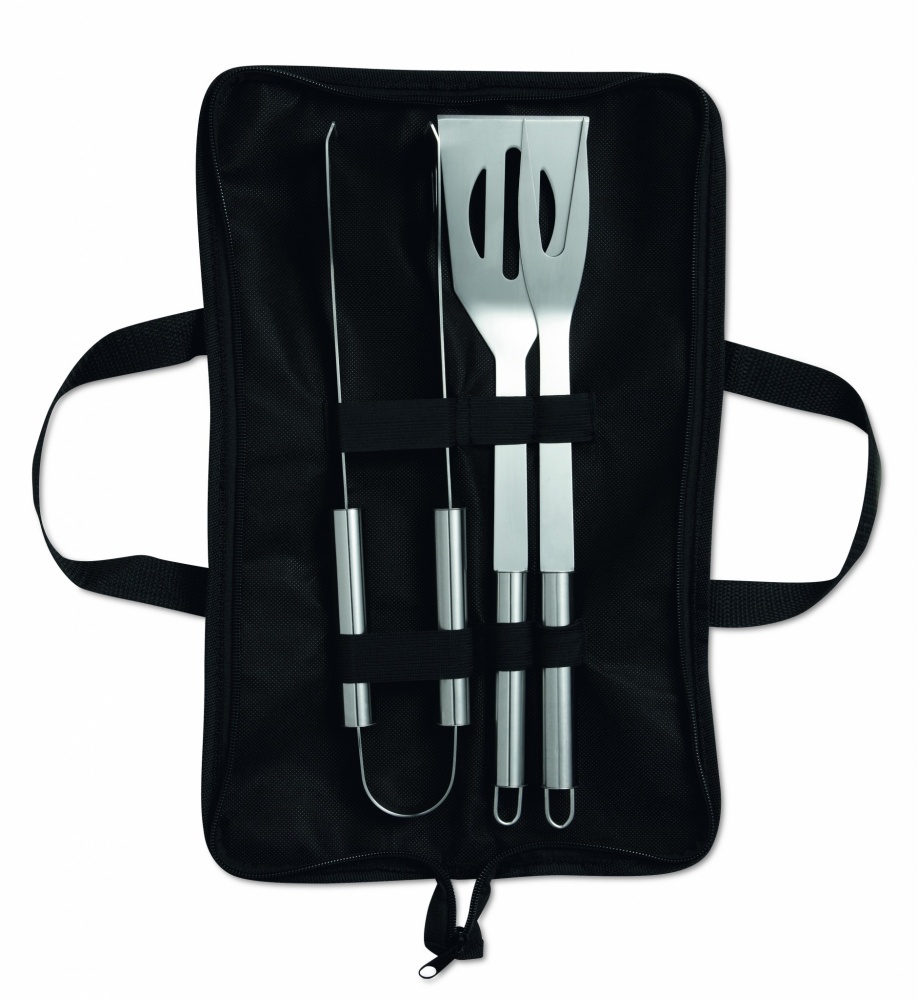 Logo trade promotional merchandise image of: 3 Barbecue tools in pouch