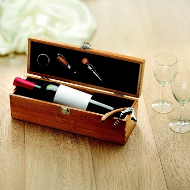 Logotrade advertising product picture of: Wine set in bamboo box