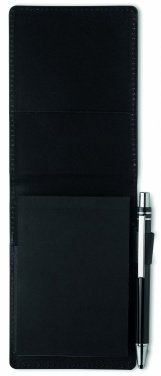 Logo trade promotional merchandise image of: A7 notepad in PU pouch w/pen