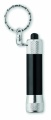 Aluminium torch with key ring, Black