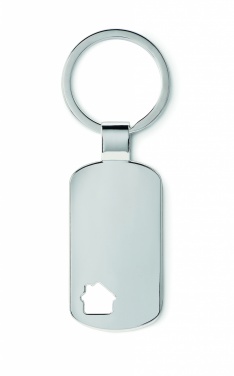 Logo trade promotional merchandise image of: Key ring with house detail Jelgava